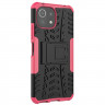 Чехол Hybrid Armor для Xiaomi Mi 11 Lite / Xiaomi Mi 11 Lite 5G (черный + розовый)
