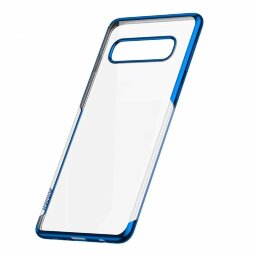 Силиконовый TPU чехол Baseus Shining для Samsung Galaxy S10+ (Plus) (голубой)