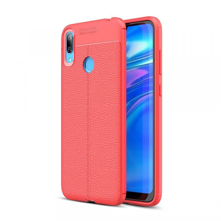 Чехол-накладка Litchi Grain для Huawei Y7 (2019) / Y7 Prime (2019) (красный)