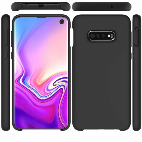 Силиконовый чехол Mobile Shell для Samsung Galaxy S10 (черный)