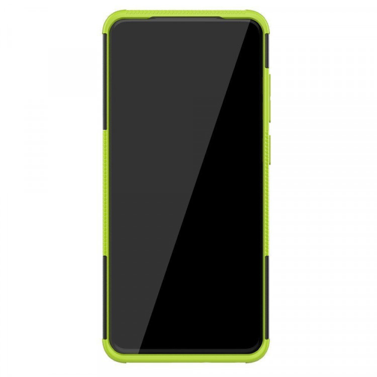 Чехол Hybrid Armor для Samsung Galaxy S20+ (Plus) (черный + зеленый)