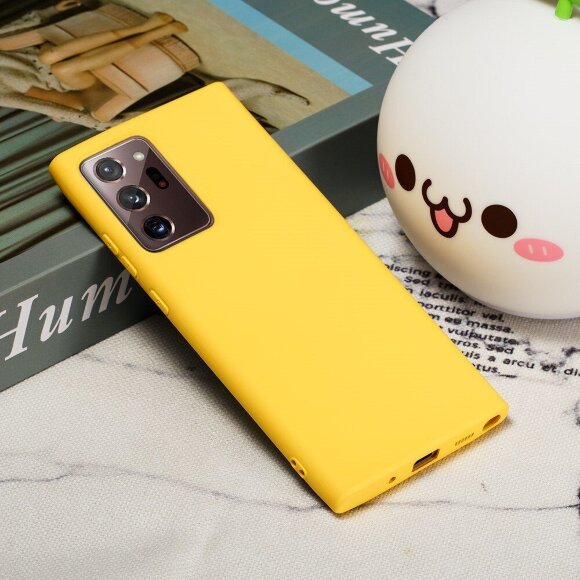 Силиконовый чехол Mobile Shell для Samsung Galaxy Note20 Ultra (желтый)