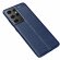 Чехол-накладка Litchi Grain для Samsung Galaxy S21 Ultra (темно-синий)