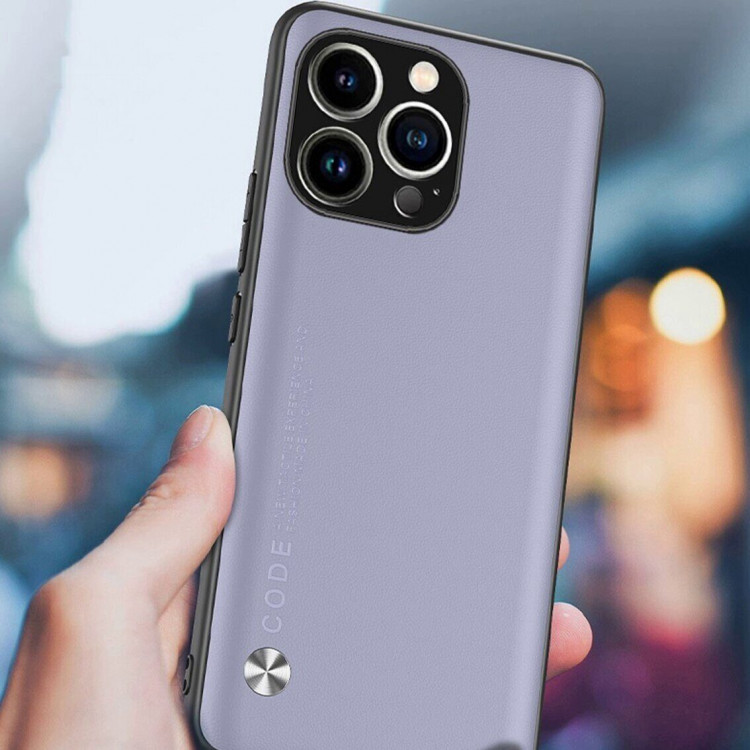 Чехол из искусственной кожи для iPhone 14 Pro (светло-фиолетовый)