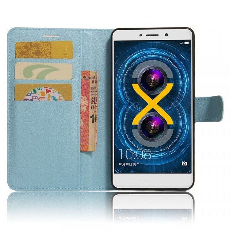 Чехол с визитницей для Huawei Honor 6x 2016 (голубой)