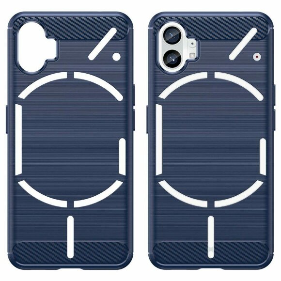 Чехол-накладка Carbon Fibre для Nothing Phone (1) (темно-синий) Чехол-накладка Carbon Fibre для Nothing Phone (1) (темно-синий)