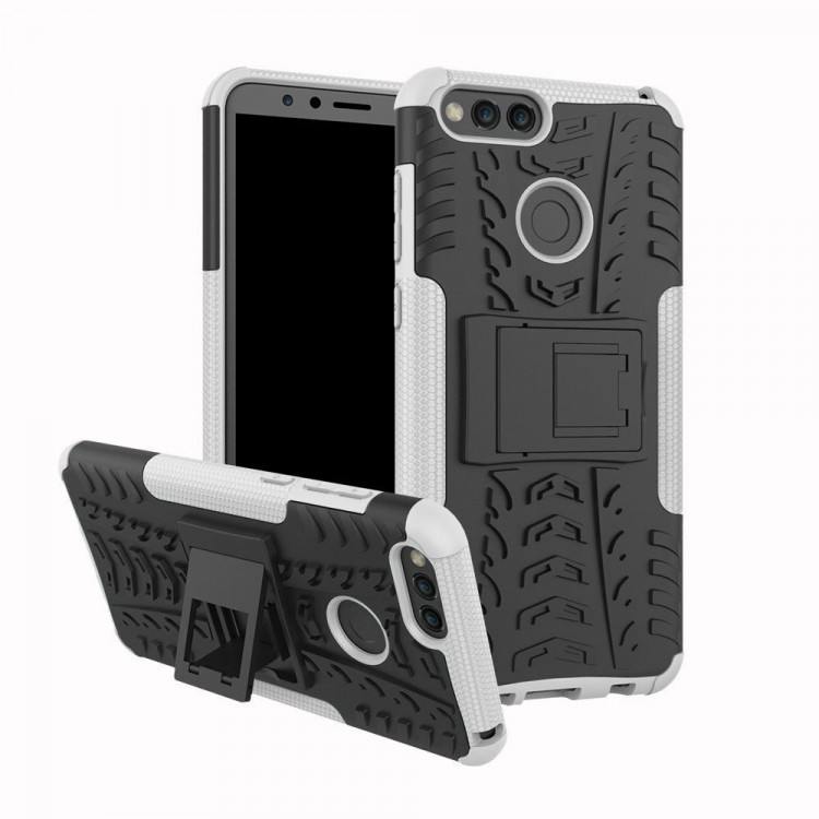 Чехол Hybrid Armor для Huawei Honor 7X (черный + белый)