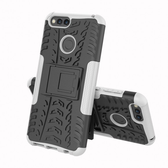 Чехол Hybrid Armor для Huawei Honor 7X (черный + белый)