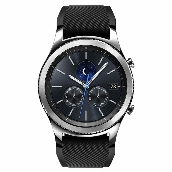 Силиконовый ремешок для Samsung Gear S3 Frontier / S3 Classic / Galaxy Watch 46мм / Watch 3 (45мм) (черный) Силиконовый ремешок для Samsung Gear S3 Frontier / S3 Classic / Galaxy Watch 46мм / Watch 3 (45мм) (черный)