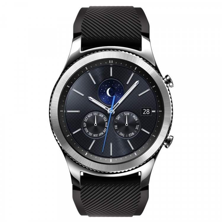 Силиконовый ремешок для Samsung Gear S3 Frontier / S3 Classic / Galaxy Watch 46мм / Watch 3 (45мм) (черный)