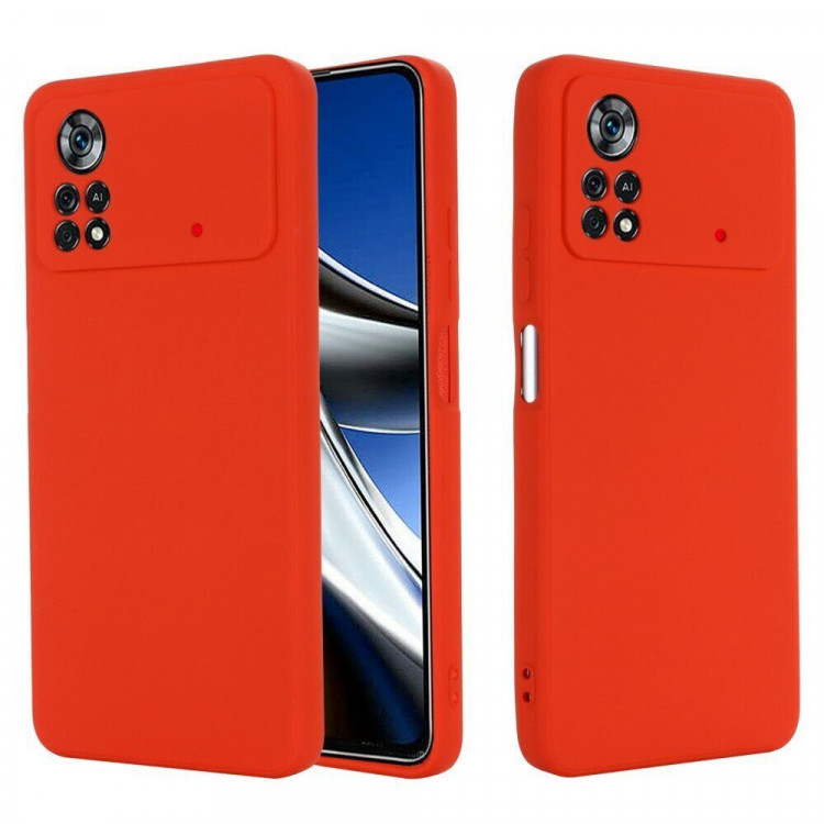 Силиконовый чехол Mobile Shell для Xiaomi Poco X4 Pro 5G (красный)