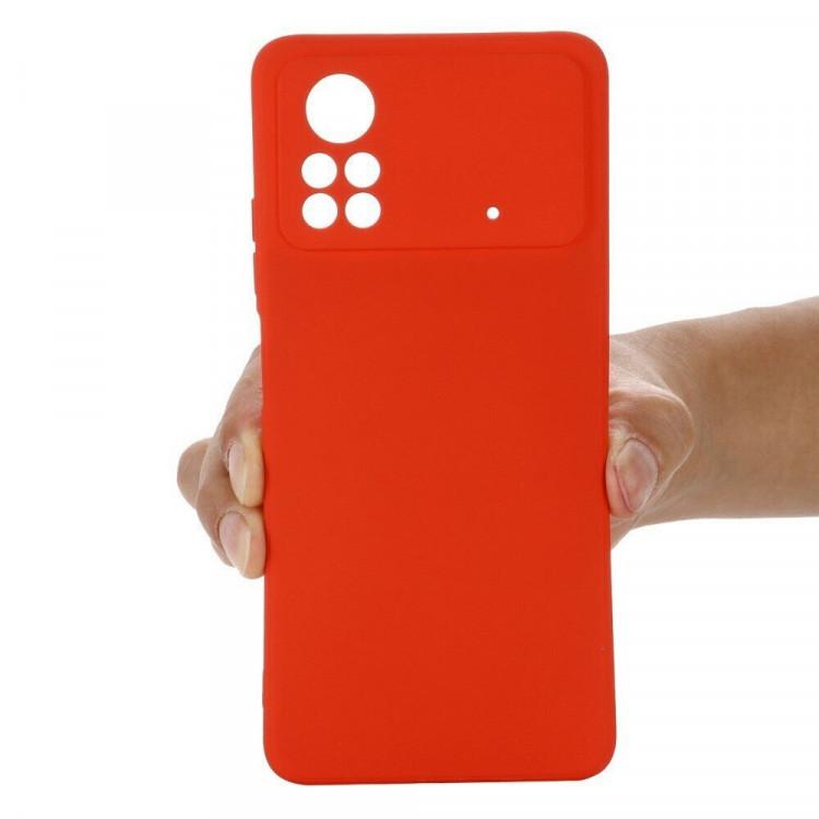 Силиконовый чехол Mobile Shell для Xiaomi Poco X4 Pro 5G (красный)