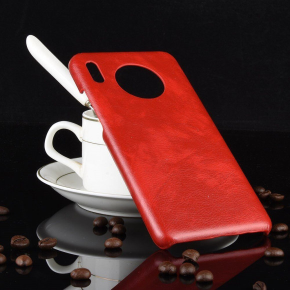 Кожаная накладка-чехол для Huawei Mate 30 (красный)