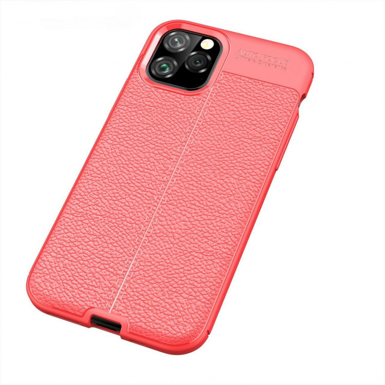 Чехол-накладка Litchi Grain для iPhone 11 Pro (красный)
