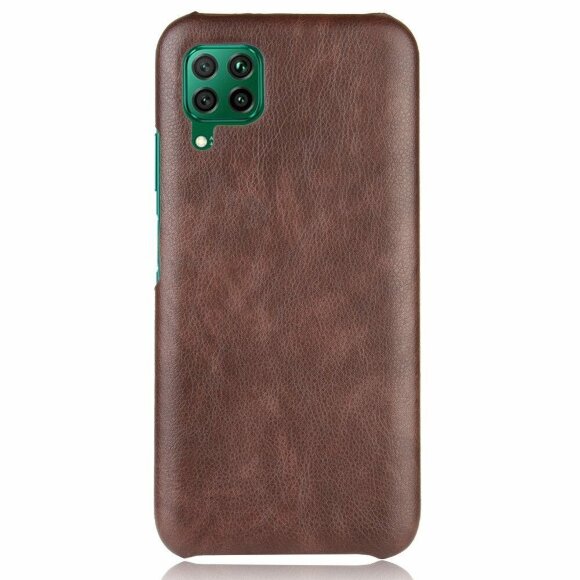Кожаная накладка-чехол для Huawei P40 lite (коричневый) Кожаная накладка-чехол для Huawei P40 lite (коричневый)