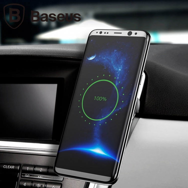 Магнитный автодержатель с беспроводной зарядкой Baseus Car Mount Wireless Charger