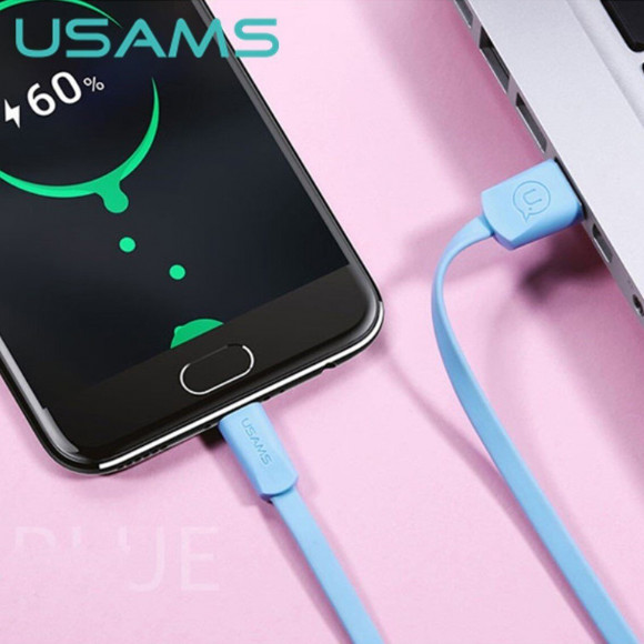 Кабель Usams U2 Micro-USB (голубой) Кабель Usams U2 Micro-USB (голубой)