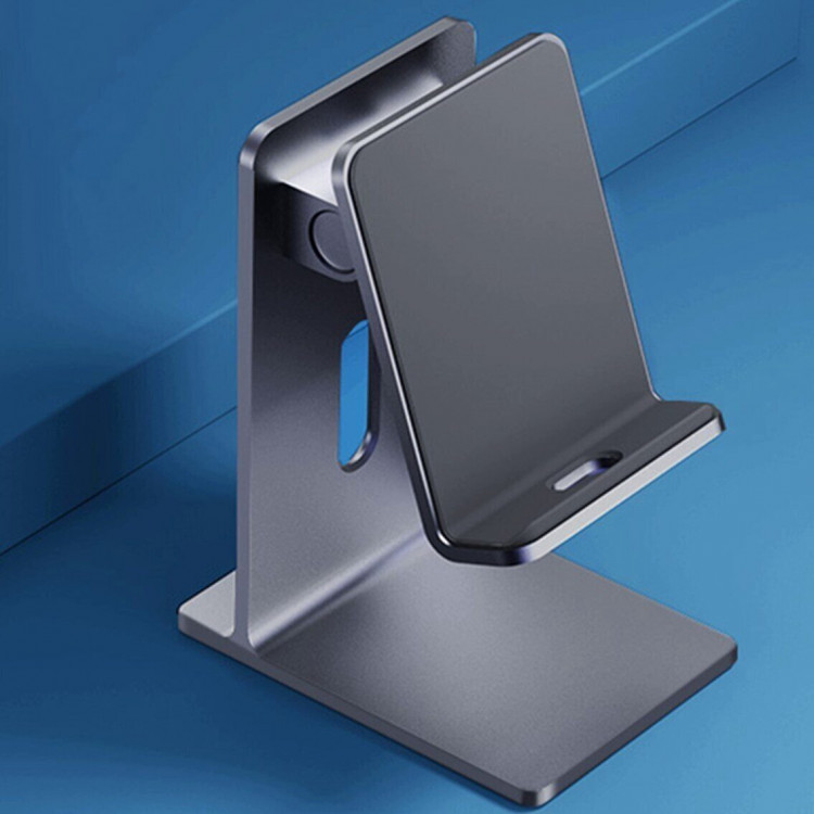 Алюминиевая подставка Hagibis для смартфона и планшета (серый)