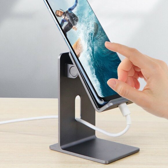 Алюминиевая подставка Hagibis для смартфона и планшета (серый) Алюминиевая подставка Hagibis для смартфона и планшета (серый)