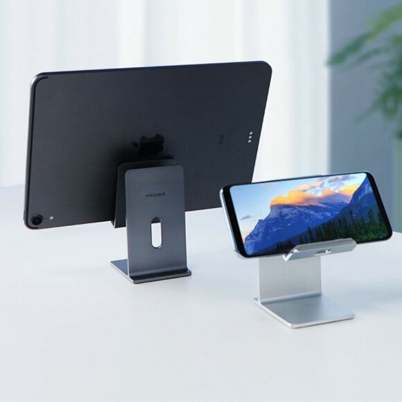 Алюминиевая подставка Hagibis для смартфона и планшета (серый) Алюминиевая подставка Hagibis для смартфона и планшета (серый)