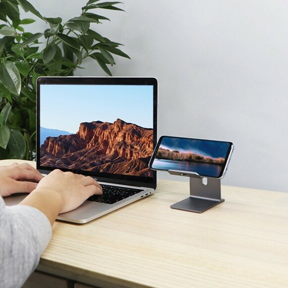 Алюминиевая подставка Hagibis для смартфона и планшета (серый) Алюминиевая подставка Hagibis для смартфона и планшета (серый)