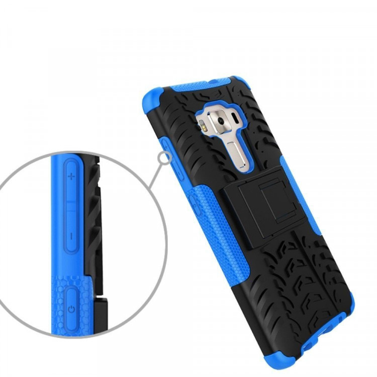 Чехол Hybrid Armor для ASUS Zenfone 3 Deluxe ZS570KL (черный + голубой)