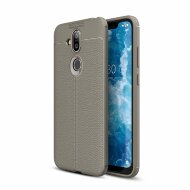 Чехол-накладка Litchi Grain для Nokia 8.1 (серый) Чехол-накладка Litchi Grain для Nokia 8.1 (серый)