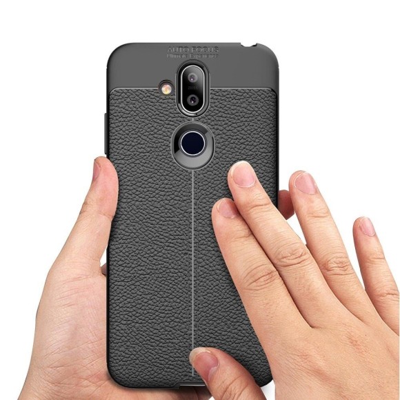 Чехол-накладка Litchi Grain для Nokia 8.1 (серый) Чехол-накладка Litchi Grain для Nokia 8.1 (серый)