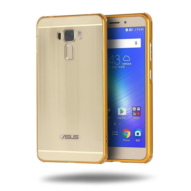 Алюминиевый бампер-чехол для ASUS Zenfone 3 Laser ZC551KL (золотой)