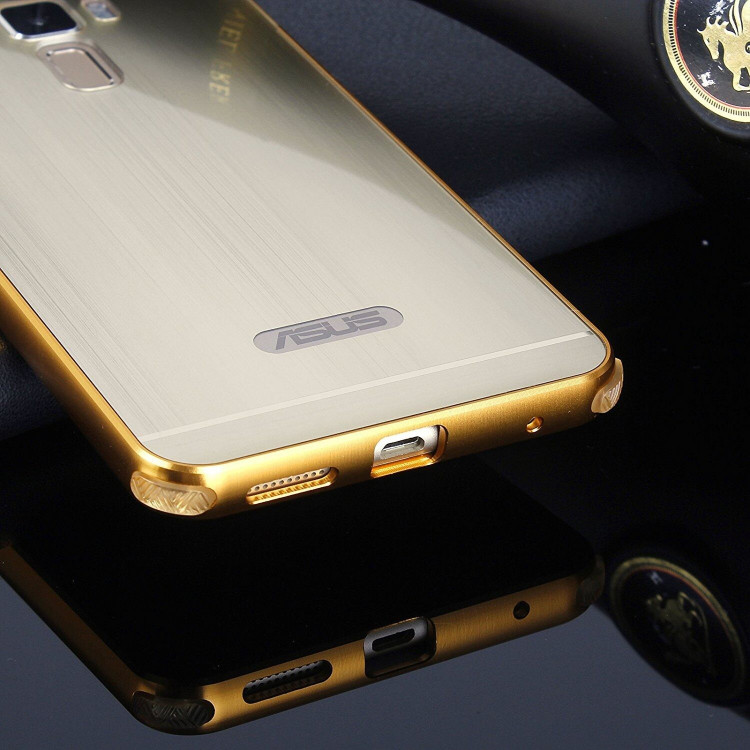 Алюминиевый бампер-чехол для ASUS Zenfone 3 Laser ZC551KL (золотой)
