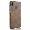 Кожаная накладка-чехол Litchi Texture для ASUS Zenfone Max (M2) ZB633KL (коричневый)