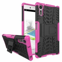 Чехол Hybrid Armor для Sony Xperia XZ / XZs (черный + розовый)