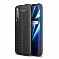 Чехол-накладка Litchi Grain для Realme 6 Pro (черный) Чехол-накладка Litchi Grain для Realme 6 Pro (черный)