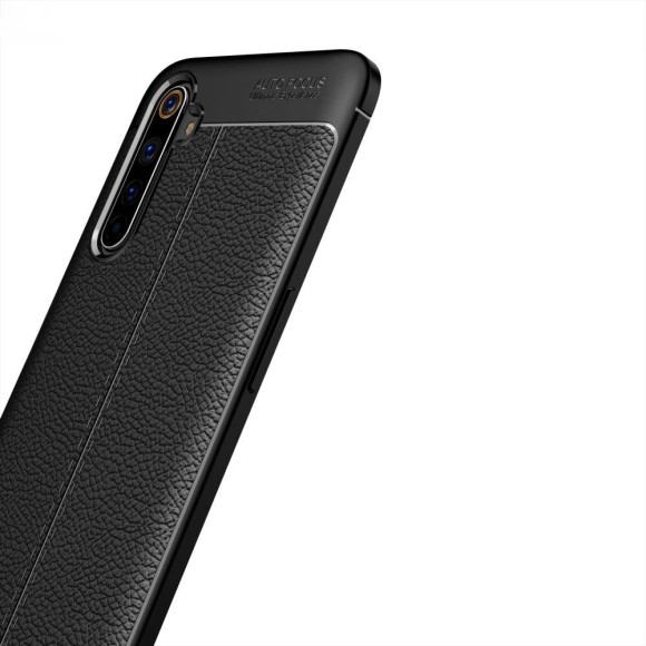 Чехол-накладка Litchi Grain для Realme 6 Pro (черный) Чехол-накладка Litchi Grain для Realme 6 Pro (черный)