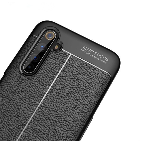 Чехол-накладка Litchi Grain для Realme 6 Pro (черный) Чехол-накладка Litchi Grain для Realme 6 Pro (черный)