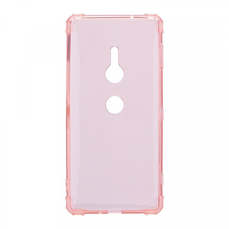 Силиконовый чехол с усиленными бортиками для Sony Xperia XZ2 (розовый)