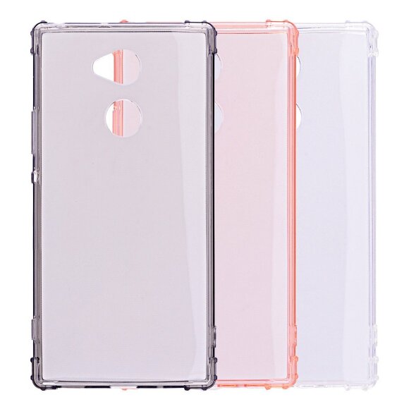Силиконовый чехол с усиленными бортиками для Sony Xperia XA2 Ultra (прозрачный)