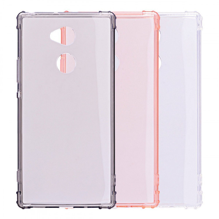 Силиконовый чехол с усиленными бортиками для Sony Xperia XA2 Ultra (прозрачный)