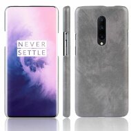 Кожаная накладка-чехол для OnePlus 7 Pro (серый)