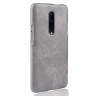 Кожаная накладка-чехол для OnePlus 7 Pro (серый)