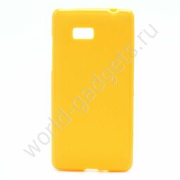 Мягкий пластиковый чехол для HTC Desire 600 (желтый)