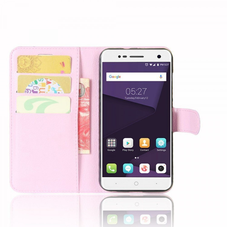 Чехол с визитницей для ZTE Blade V8 Mini (розовый)