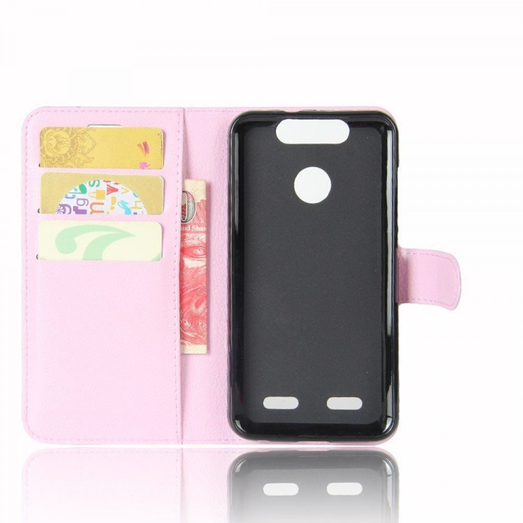 Чехол с визитницей для ZTE Blade V8 Mini (розовый)