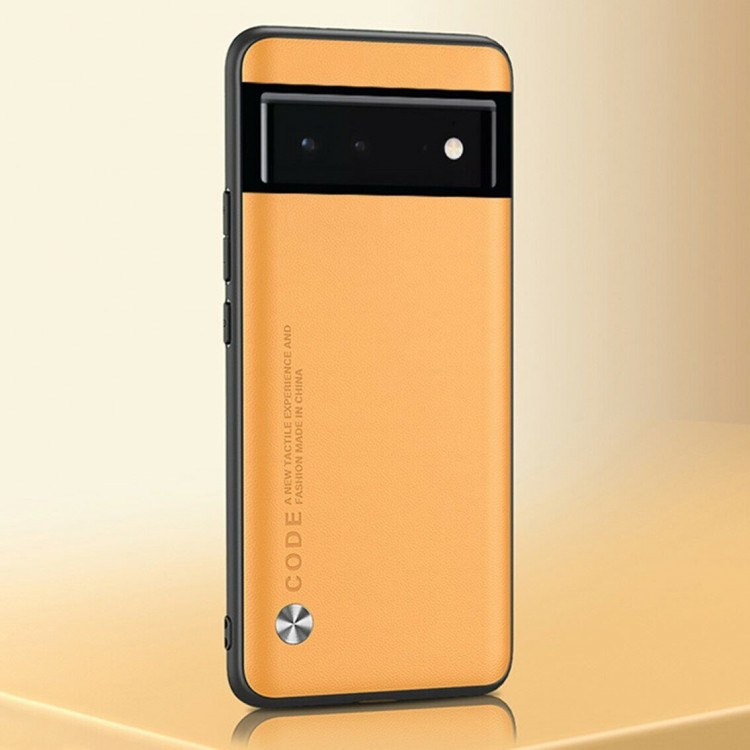 Чехол из искусственной кожи для Google Pixel 7a (желтый)