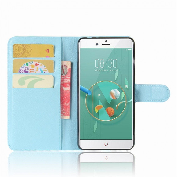 Чехол с визитницей для ZTE Nubia Z17 mini (голубой) Чехол с визитницей для ZTE Nubia Z17 mini (голубой)
