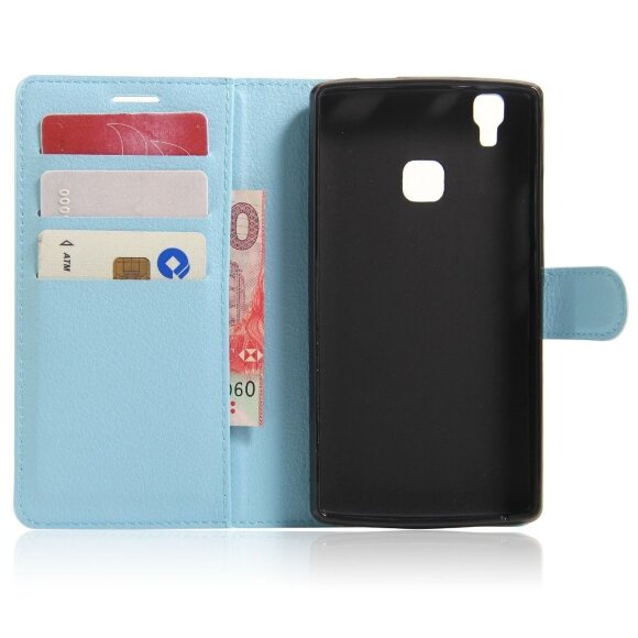 Чехол с визитницей для DOOGEE X5 Max / X5 Max Pro (голубой)