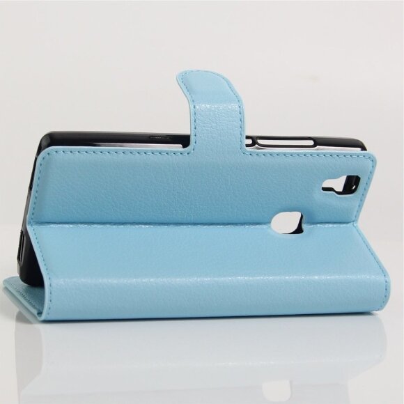 Чехол с визитницей для DOOGEE X5 Max / X5 Max Pro (голубой)