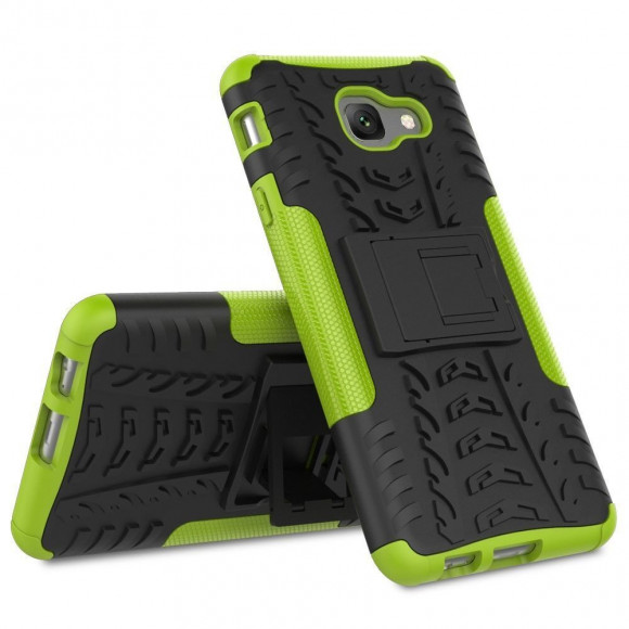 Чехол Hybrid Armor для Samsung Galaxy J7 Max (черный + зеленый)