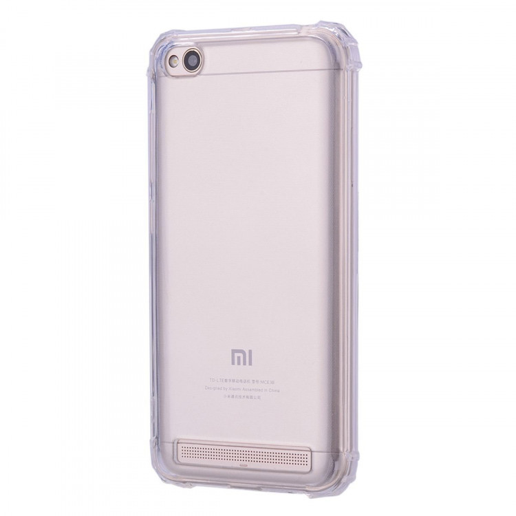 Силиконовый чехол с усиленными бортиками для Xiaomi Redmi 5A (прозрачный)