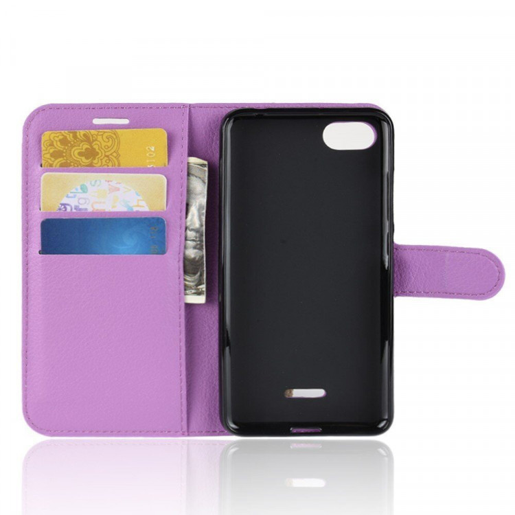 Чехол с визитницей для Xiaomi Redmi 6A (фиолетовый)